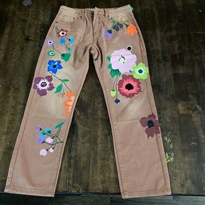 Flower painted paints!  cute and unique pants